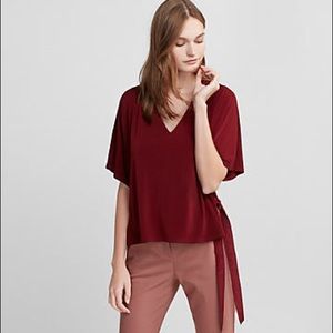 Express Side Tie V-Neck Blouse